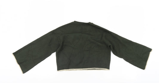 River Island Girls Green Pullover Jumper Size 7-8 Years - cropped