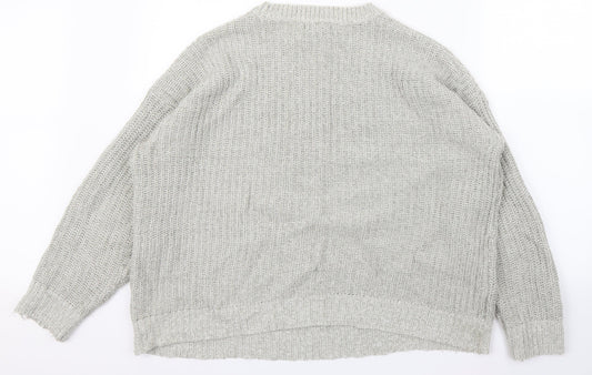 newlook Womens Grey Pullover Jumper Size M