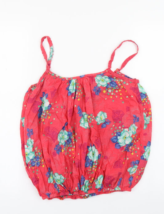 H&M Womens Pink Floral Basic Blouse Size 10