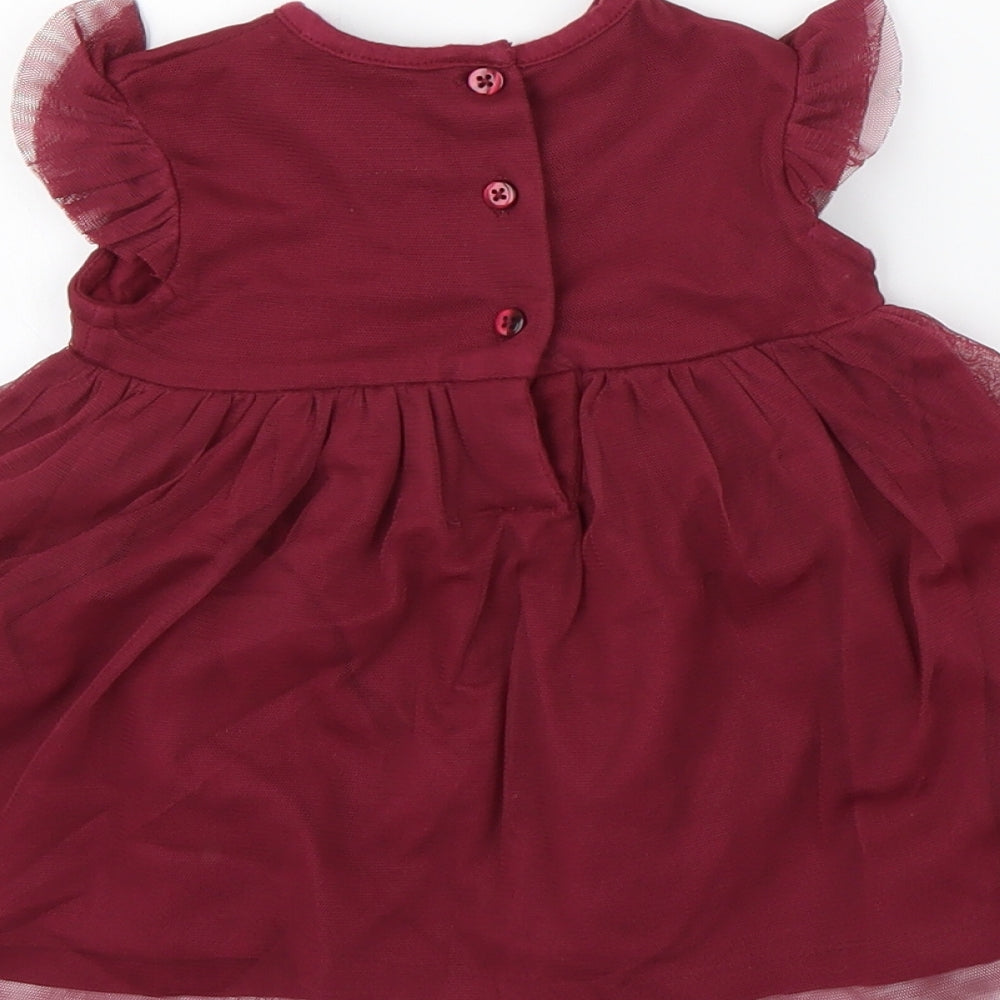 F&F Purple Floral A-Line Size 3-6 Months
