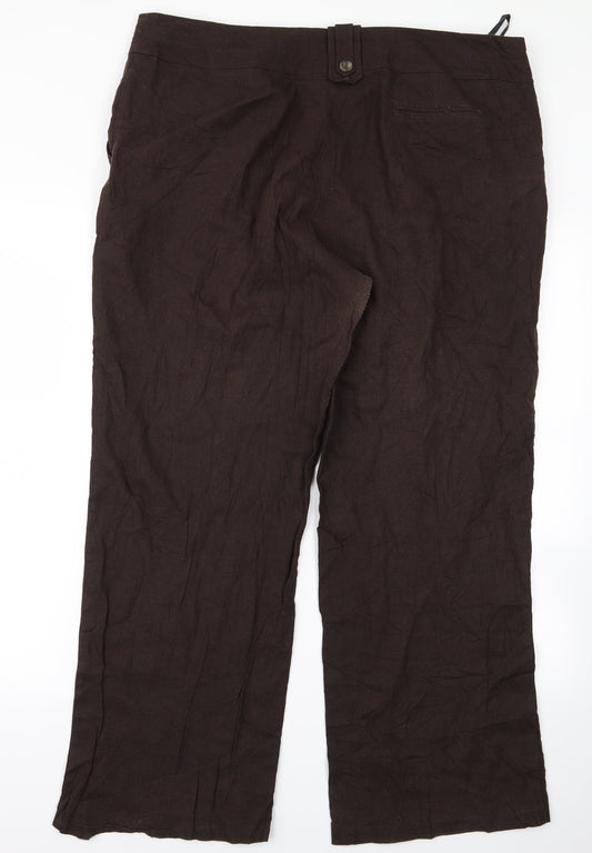 Preworn Womens Brown Trousers Size 40 L26 in