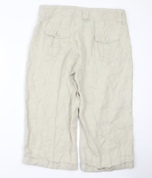 m7s Womens White Trousers Size 34 L21 in