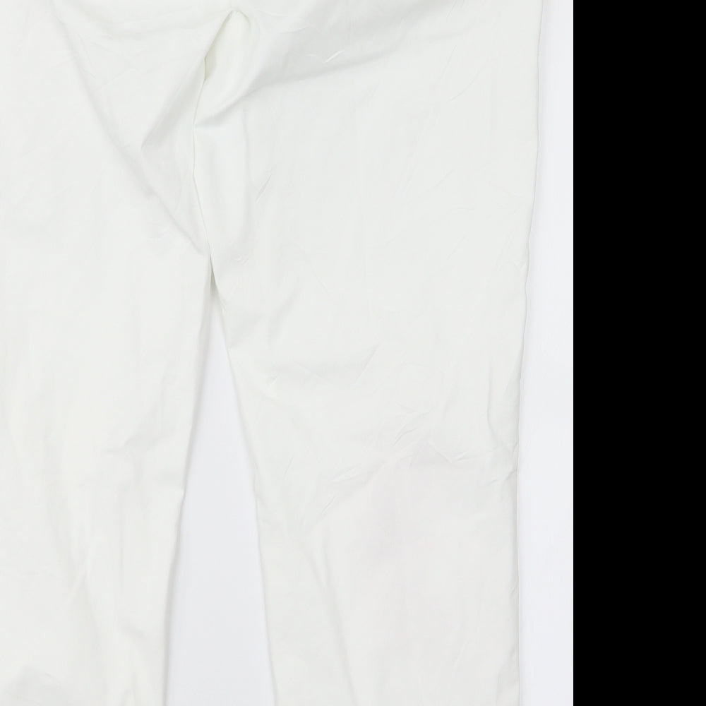 m&s Womens White Trousers Size 14 L21 in