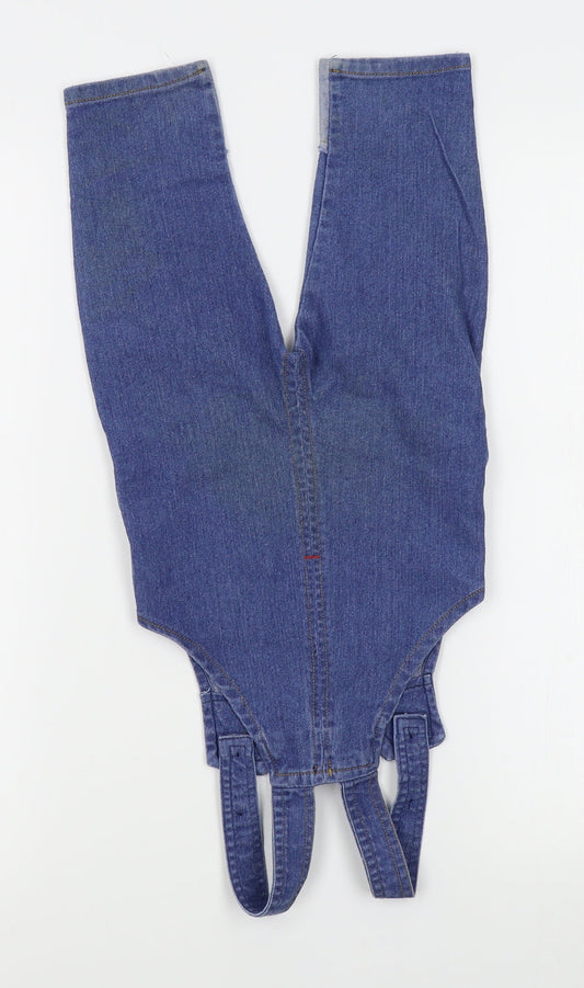 Preworn Girls Blue Dungaree One-Piece Size M L10 in