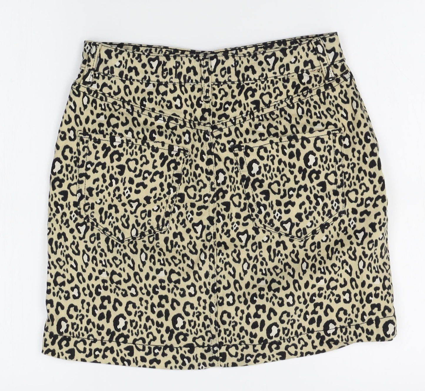 Hollister Womens Beige Animal Print Straight & Pencil Skirt One Size - ultra high rise