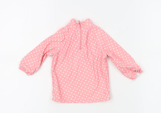 Mothercare Girls Pink Polka Dot Pyjama Top Size 9-12 Months