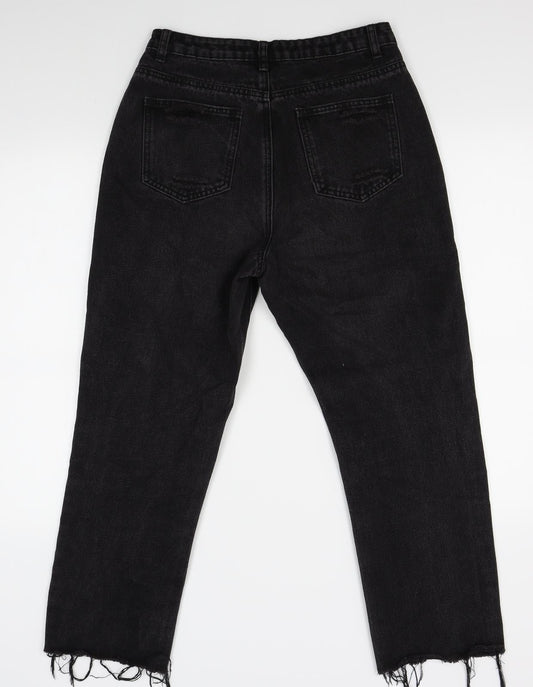 Missguided Womens Black Straight Jeans Size 12 L24 in