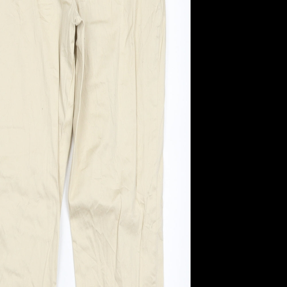 Dorothy Perkins Womens Beige Trousers Size 14 L24 in