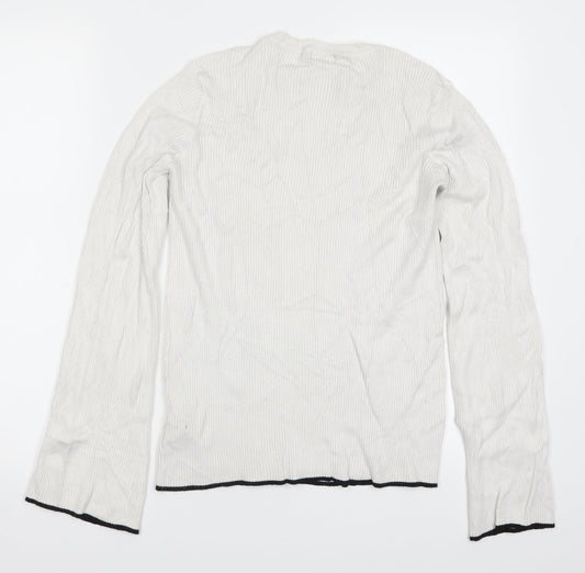 F&F Womens White Pullover Jumper Size 14