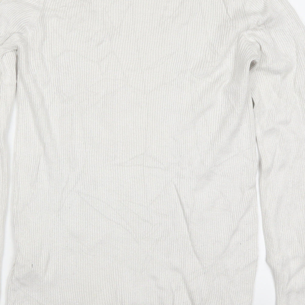 F&F Womens White Pullover Jumper Size 14