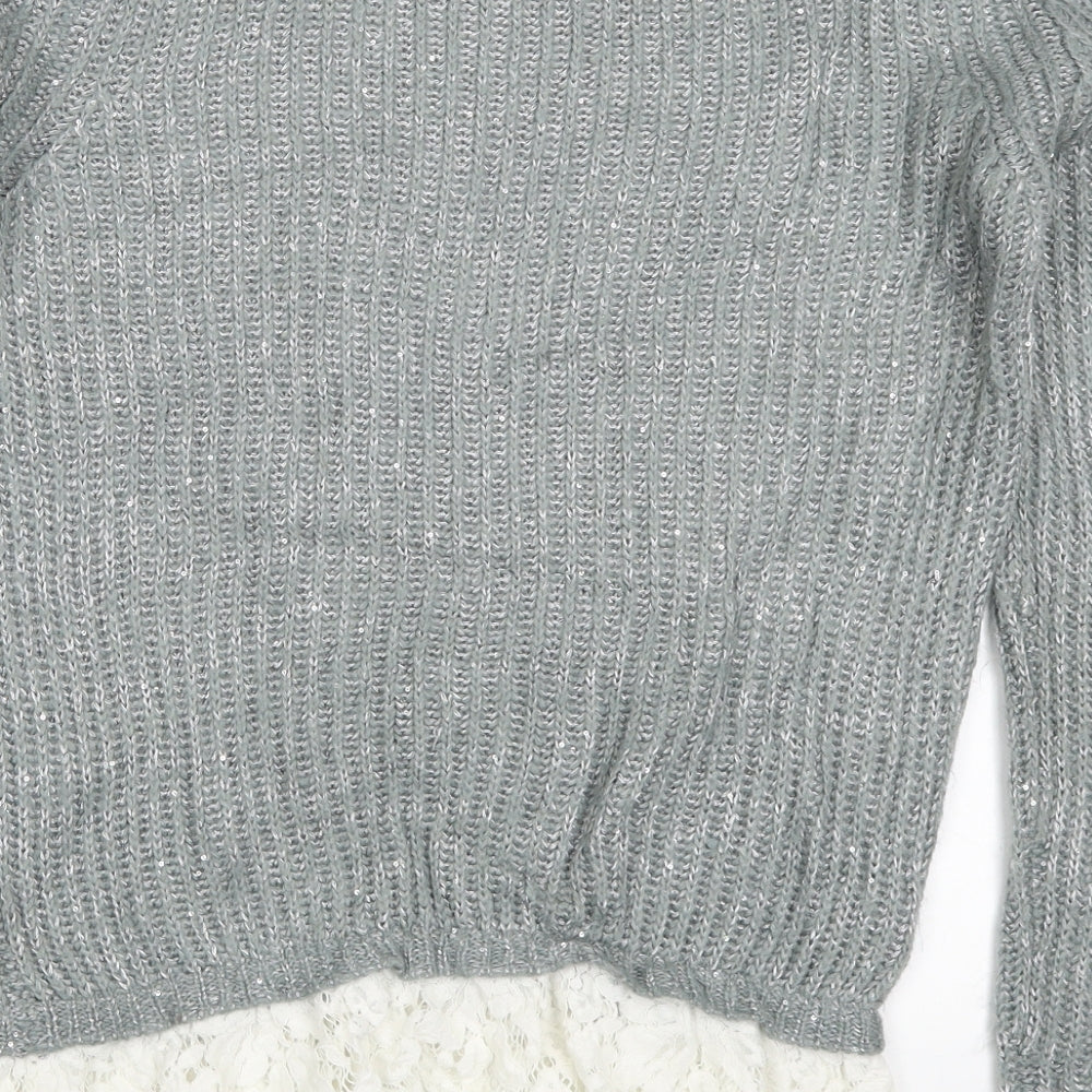 NEXT Womens Grey Knit Pullover Jumper Size M