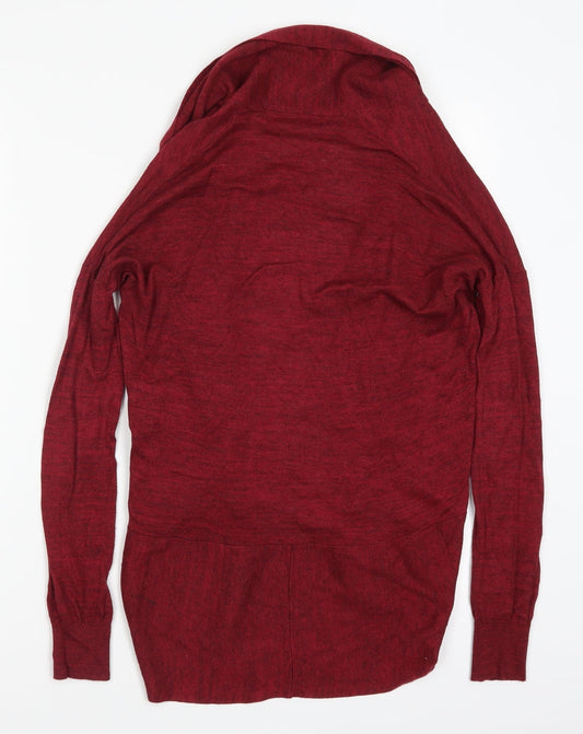 Bershka Womens Red Cardigan Jumper Size M