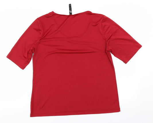 TS Womens Red Basic T-Shirt Size XS