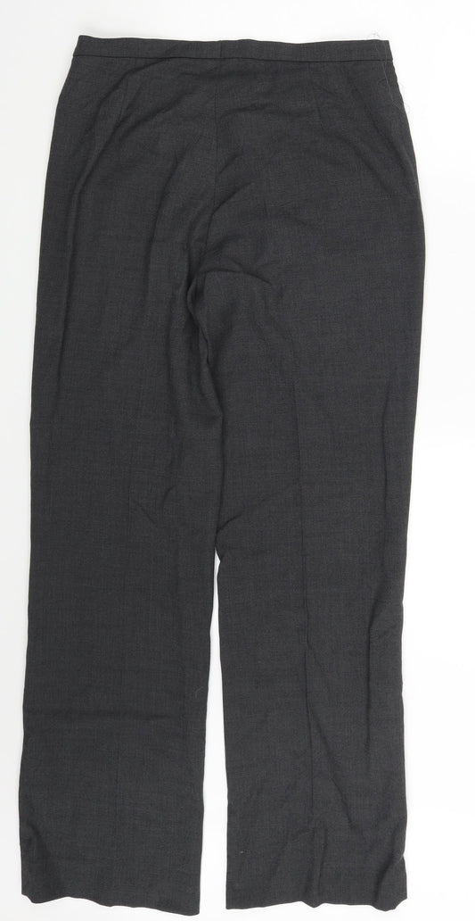 Michelle Womens Grey Trousers Size 12 L31 in