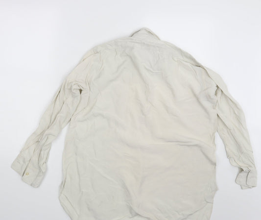 Tabaro Womens Ivory Basic Button-Up One Size