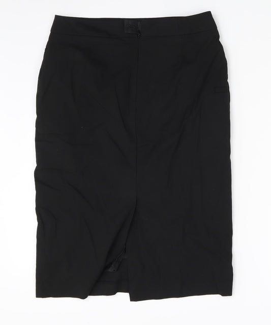 M&S Womens Black A-Line Skirt Size 8