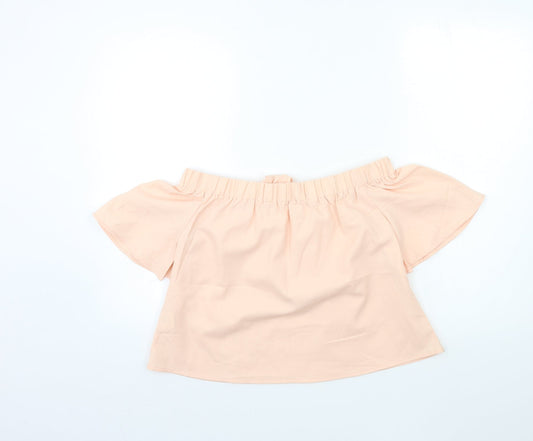 Preworn Womens Pink Basic Blouse Size XS
