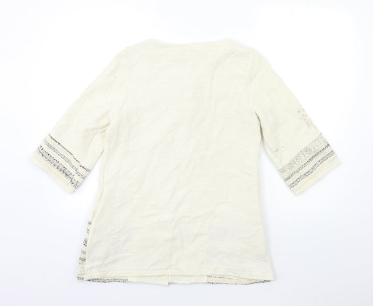 GIULIA Womens Beige Jacket Size S