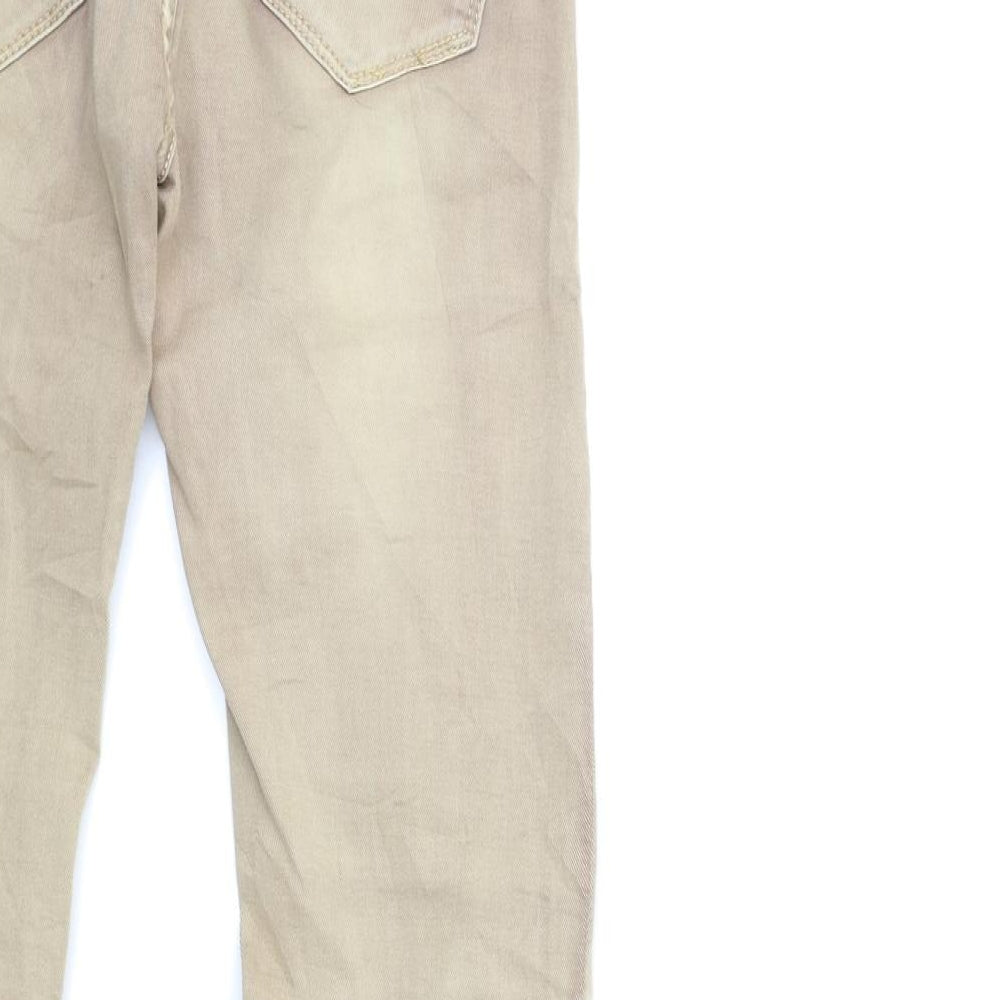 Preworn Womens Beige Denim Skinny Jeans Size M L32 in