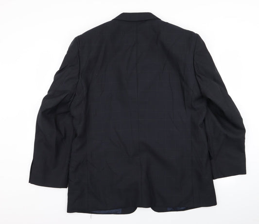 brook tavern Mens Blue Check Jacket Blazer Size 42