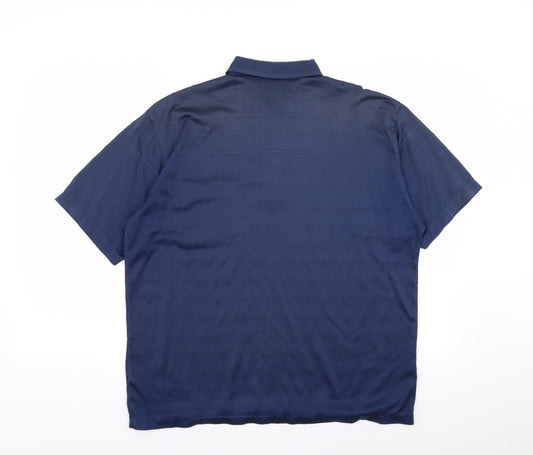 canda Mens Blue Striped Polo Size S