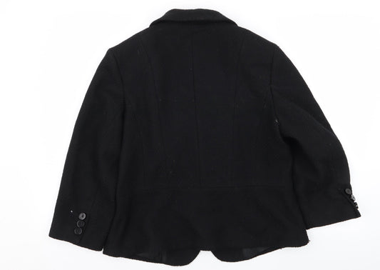 M&S Womens Black Jacket Blazer Size 16
