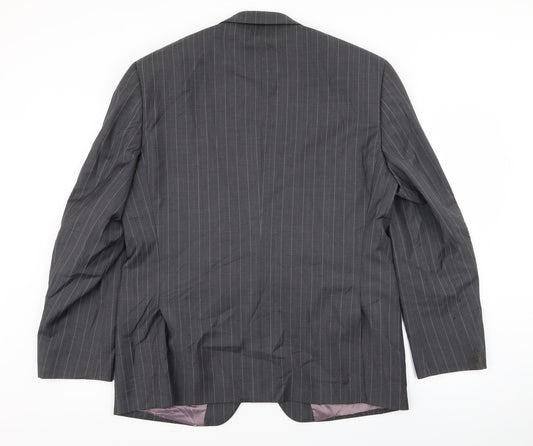 NEXT Mens Grey Striped Jacket Blazer Size 44