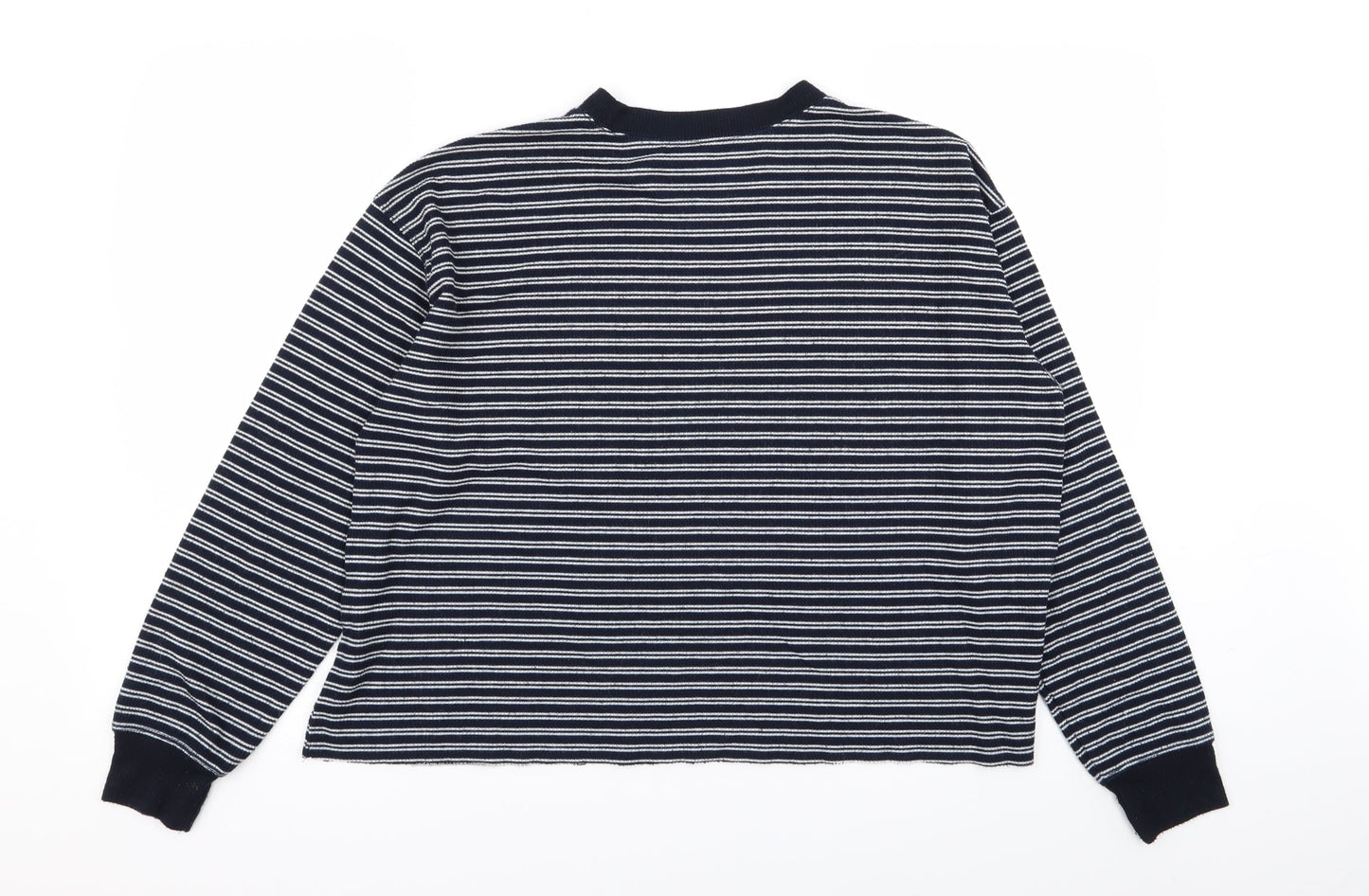 Hollister Womens Blue Striped  Pullover Jumper Size M