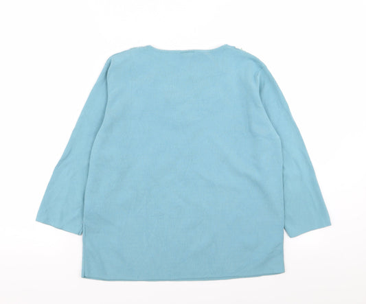 Avant Garde Womens Blue Pullover Jumper Size M