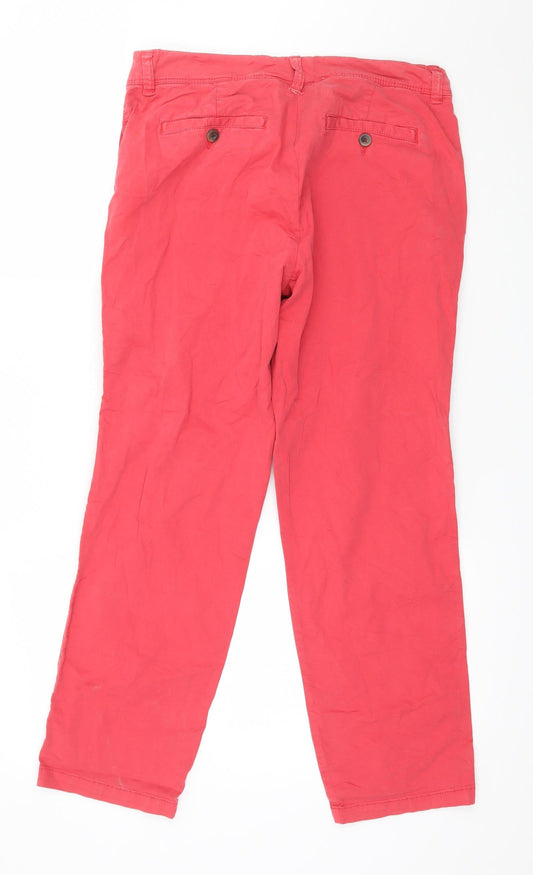 Preworn Womens Pink Cropped Trousers Size 32 in L26 in