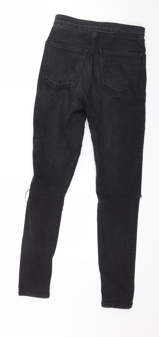 Topshop Womens Black Denim Skinny Jeans Size 28 in L29 in