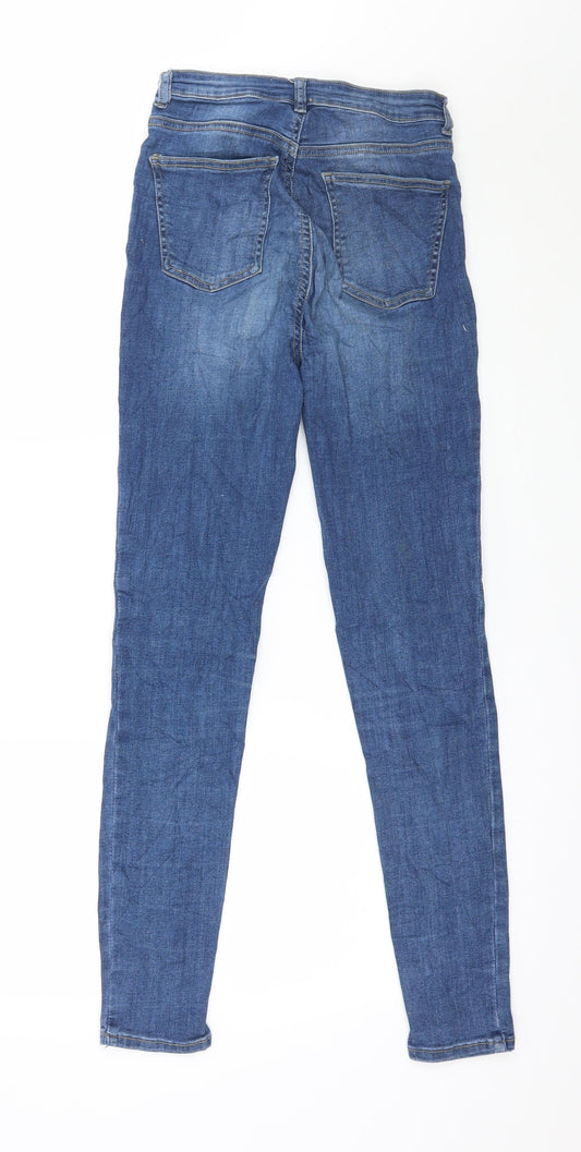 TALLY WEiJL Womens Blue Denim Skinny Jeans Size 10 L29 in