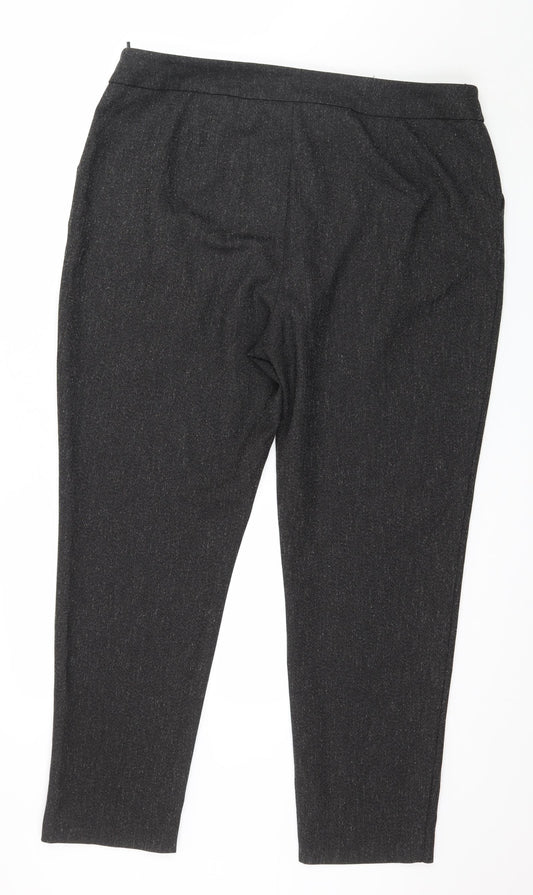 Marks and Spencer Womens Brown Trousers Size 18 L29 in