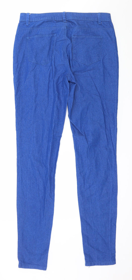 Denim & Co. Womens Blue Denim Skinny Jeans Size 12 L33 in