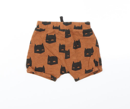 Batman Boys Brown Animal Print Capri Trousers Size 6-9 Months