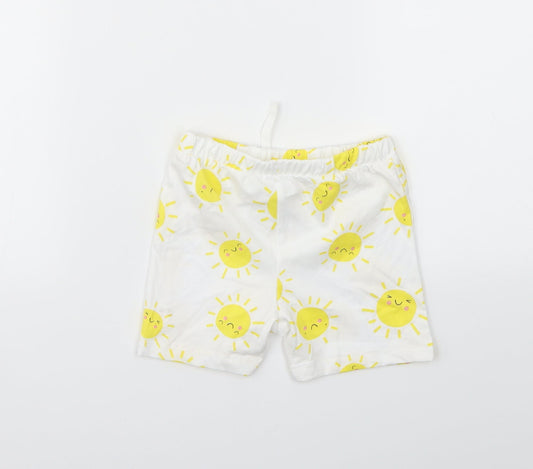 F&F Boys Yellow Animal Print Capri Leggings Size 9-12 Months