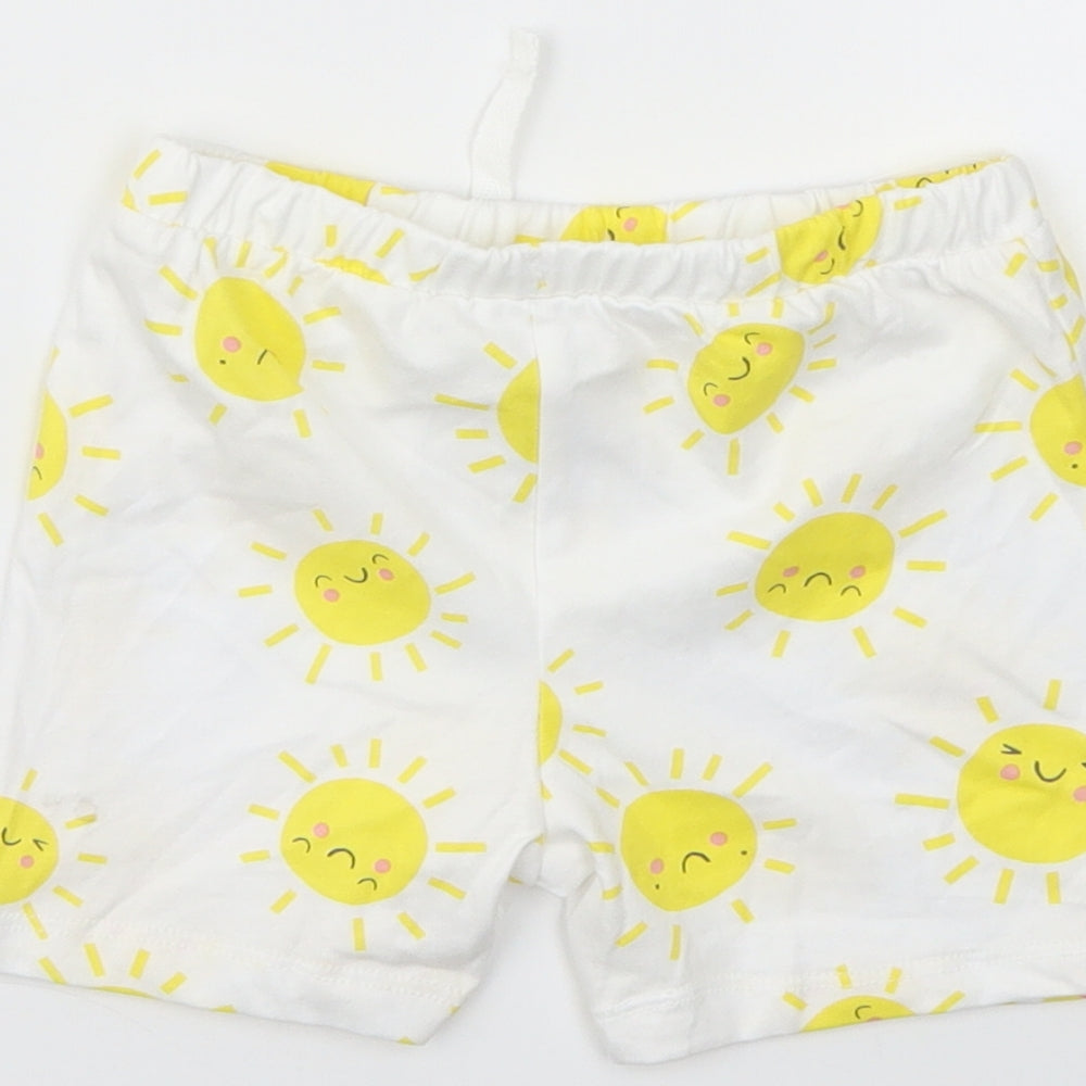 F&F Boys Yellow Animal Print Capri Leggings Size 9-12 Months