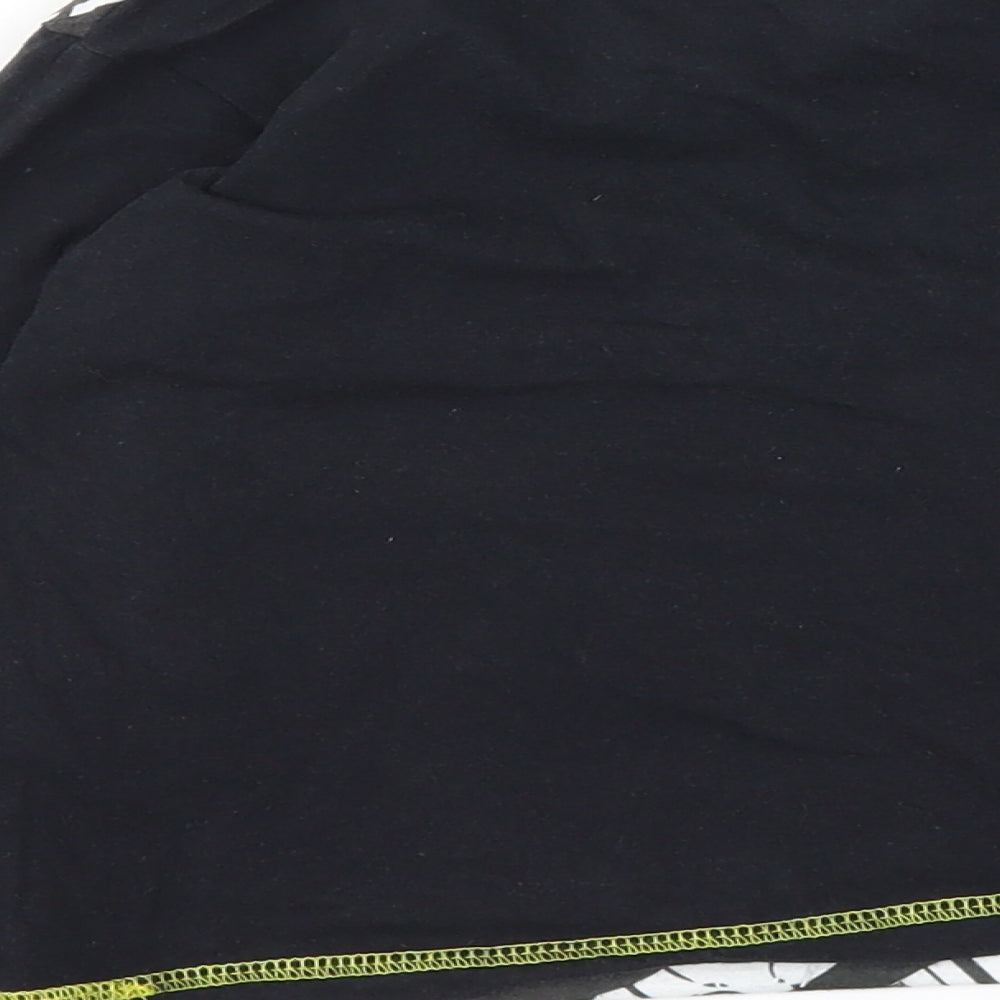 Preworn Boys Black Geometric Pyjama Top Size 4-5 Years