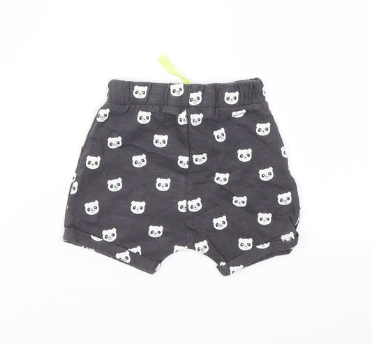 George Boys Black Animal Print Capri Leggings Size 3-6 Months