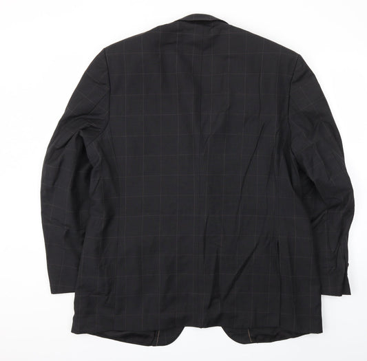 Preworn Mens Black Jacket Blazer Size 46
