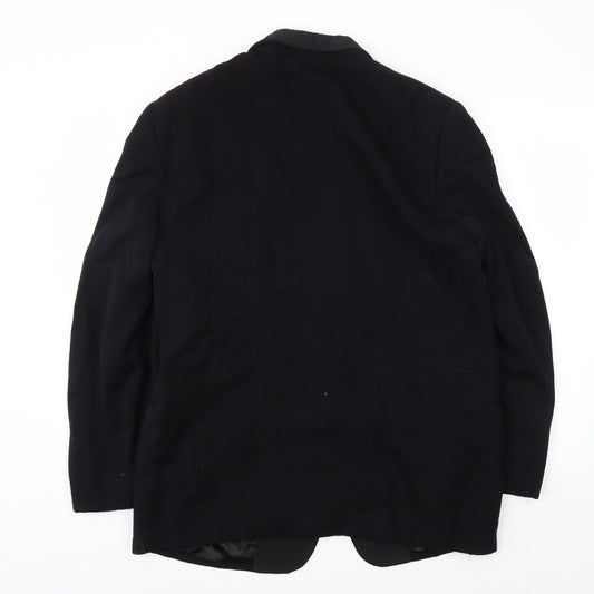 Preworn Mens Black Jacket Blazer Size 42