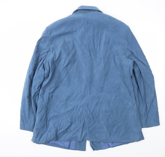 Joella Di Marco Womens Blue Jacket Coat Size 2XL