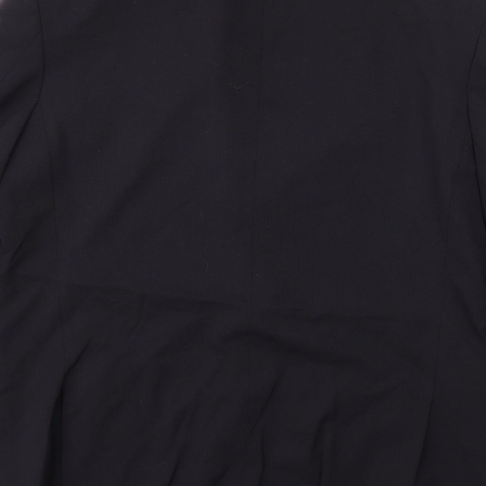 Brand and care label for Canada men’s black jacket blazer, size 44