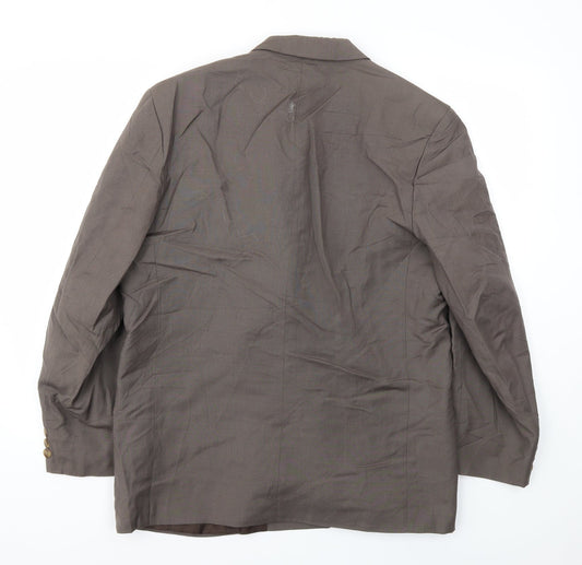 HAND GRADE Mens Brown Jacket Blazer Size 44