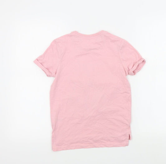 Nutmeg Girls Pink Colourblock Basic T-Shirt Size 10 Years