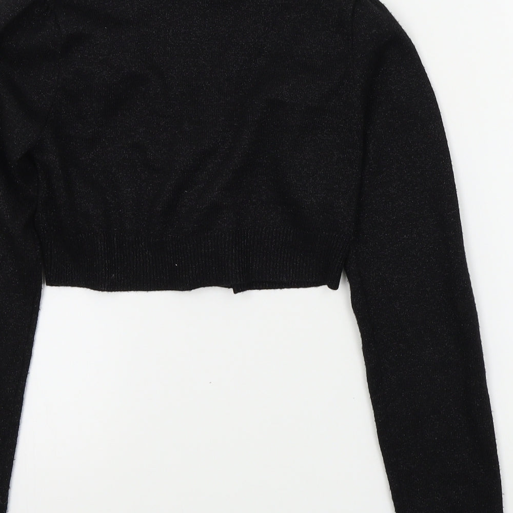 George Girls Black Colourblock Cardigan Jumper Size 10 Years
