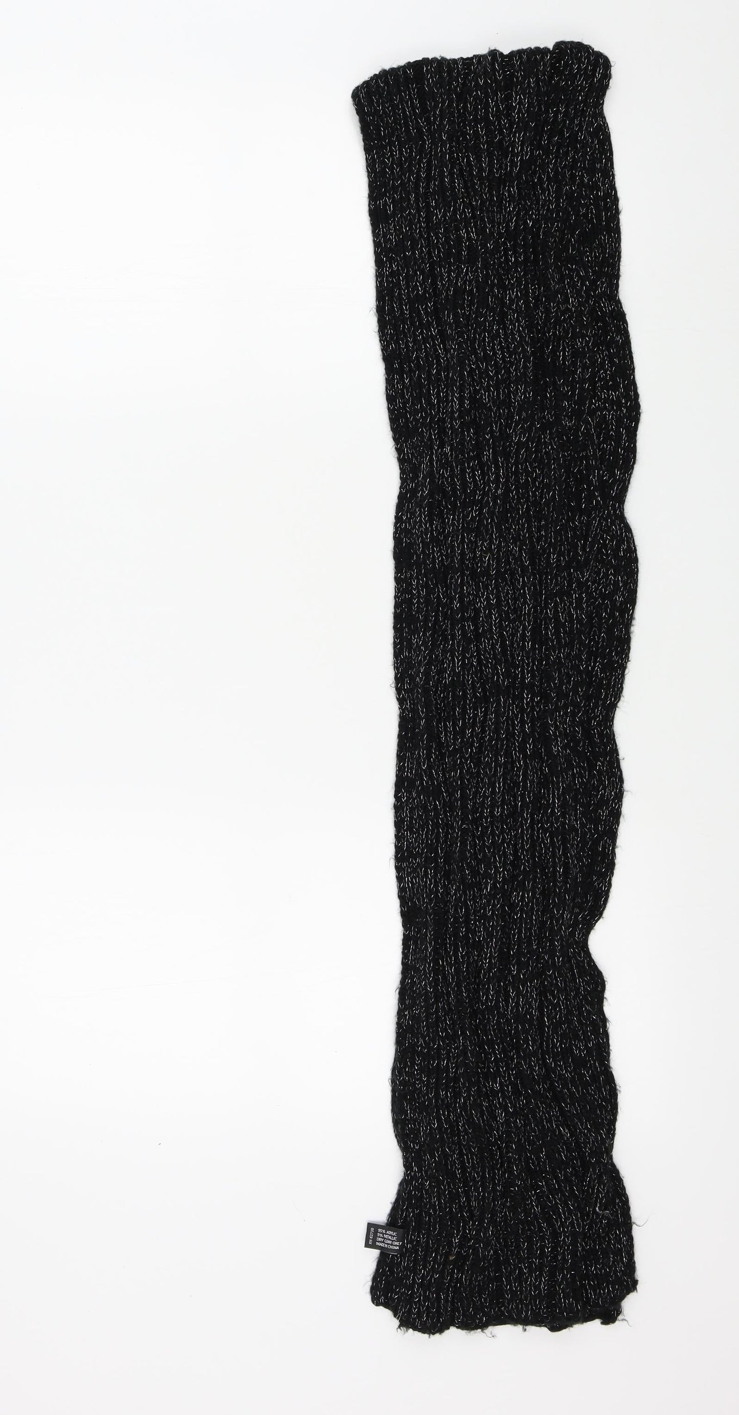 Preworn Womens Black Scarf - sparkle detail