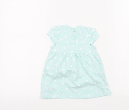 George Girls Green Colourblock A-Line Size 3-6 Months