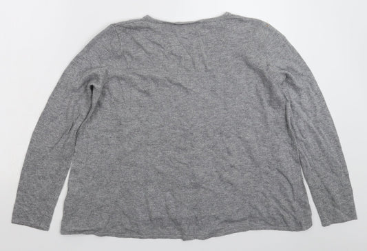 NEXT Womens Grey Knit Pullover Jumper Size 14