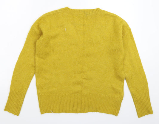 NEXT Womens Yellow Knit Pullover Jumper Size XS
